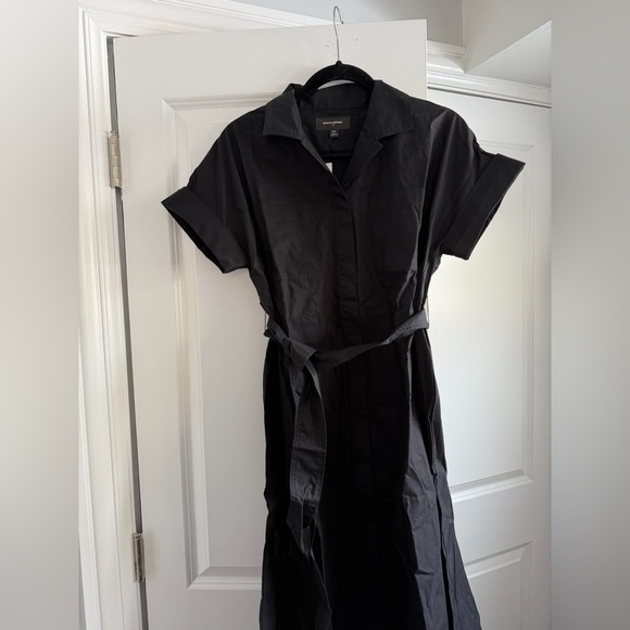 BR Tie Waist Midi Shirt Dress - Picture 3 of 5